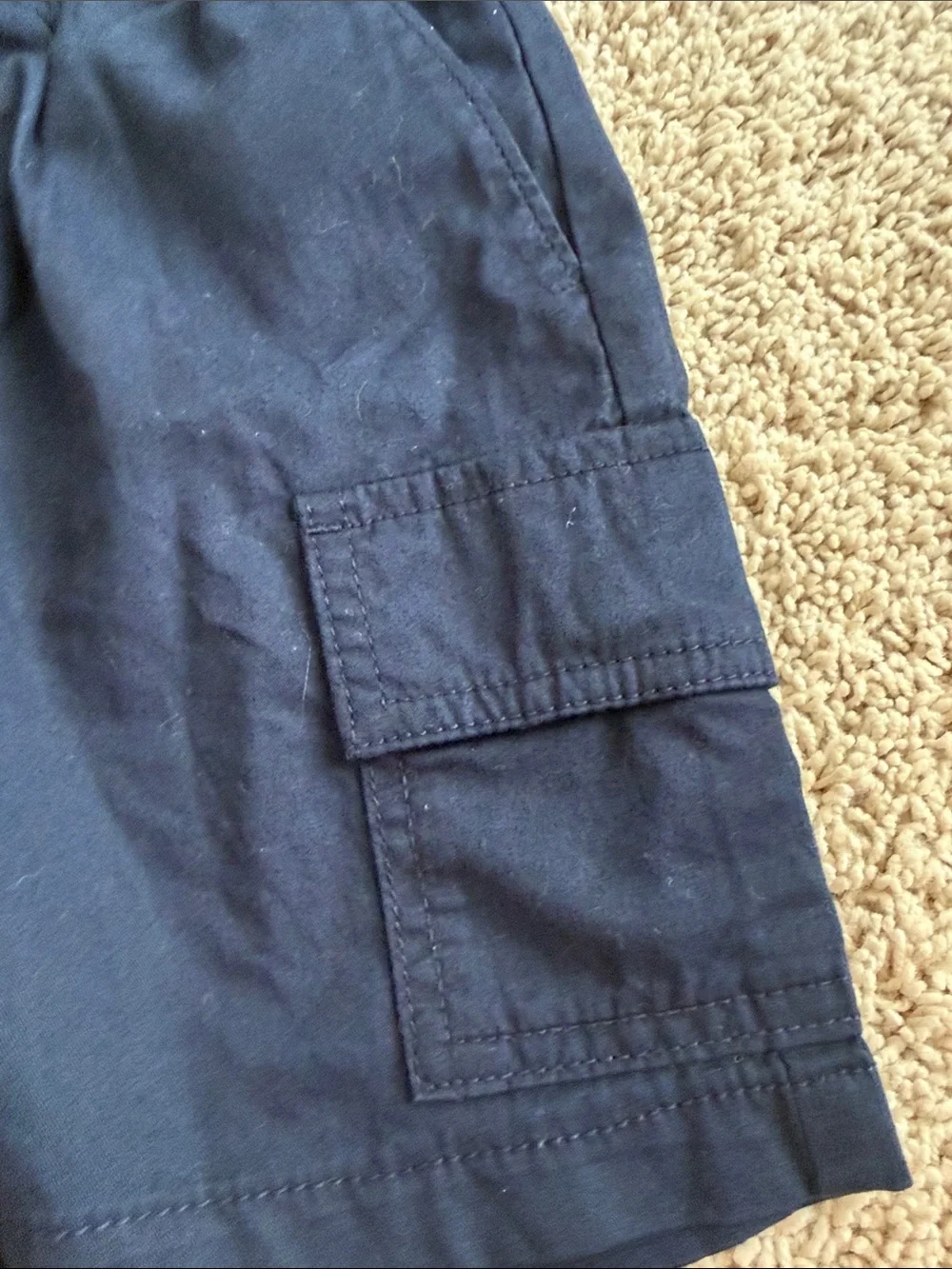 Old Navy boys Navy Cargo Drawstring Shorts size small 6-7